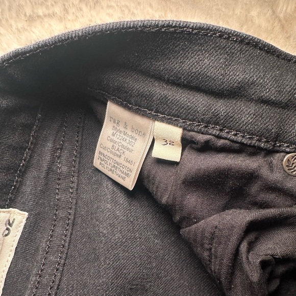 Rag & Bone Extra Slim Black denim - size 32 - Picture 5 of 8